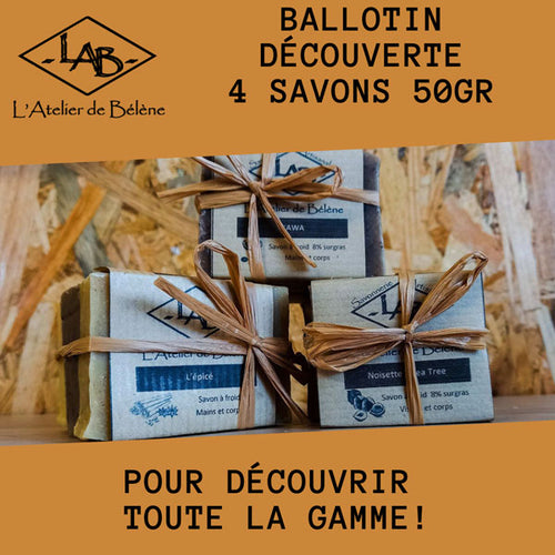 Ballotin 4 savons mixtes Bio du Périgord