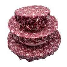 Charger l&#39;image dans la galerie, Lot de 3 couvre-plats en tissu de couleur rouge bordeaux