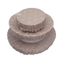 Charger l&#39;image dans la galerie, Lot de 3 couvre-plats réutilisables en tissu de couleur rose