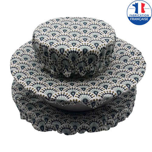 Lot de 3 couvre-plats en tissu aux motifs de pan dans les tons clairs